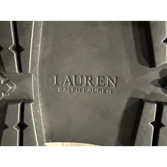 Lauren Ralph Lauren Corinne Leather Chelsea Boots Pull On Black Bronze Size 6B - Picture 12 of 16